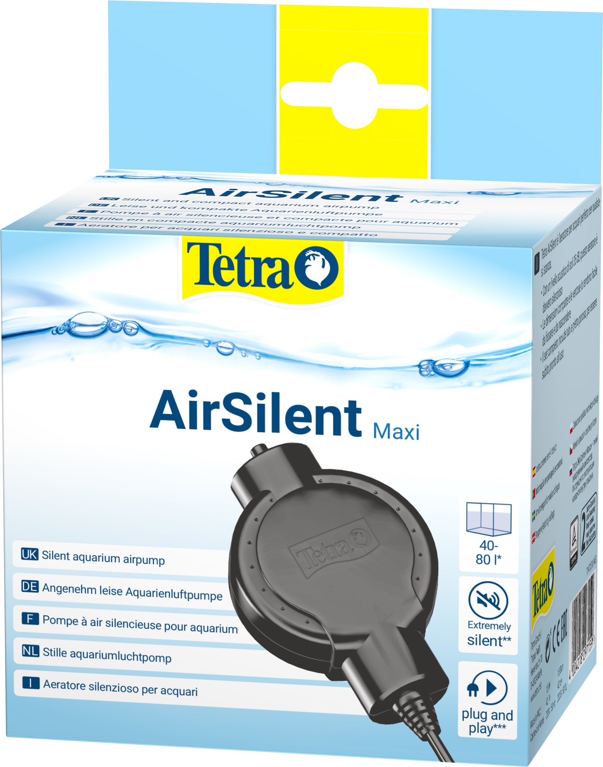 Компрессор Tetra AirSilent Maxi для аквариумов объемом 40-80л (пьезоэлектрический) Компрессор Tetra AirSilent Maxi для аквариумов объемом 40-80л (пьезоэлектрический)