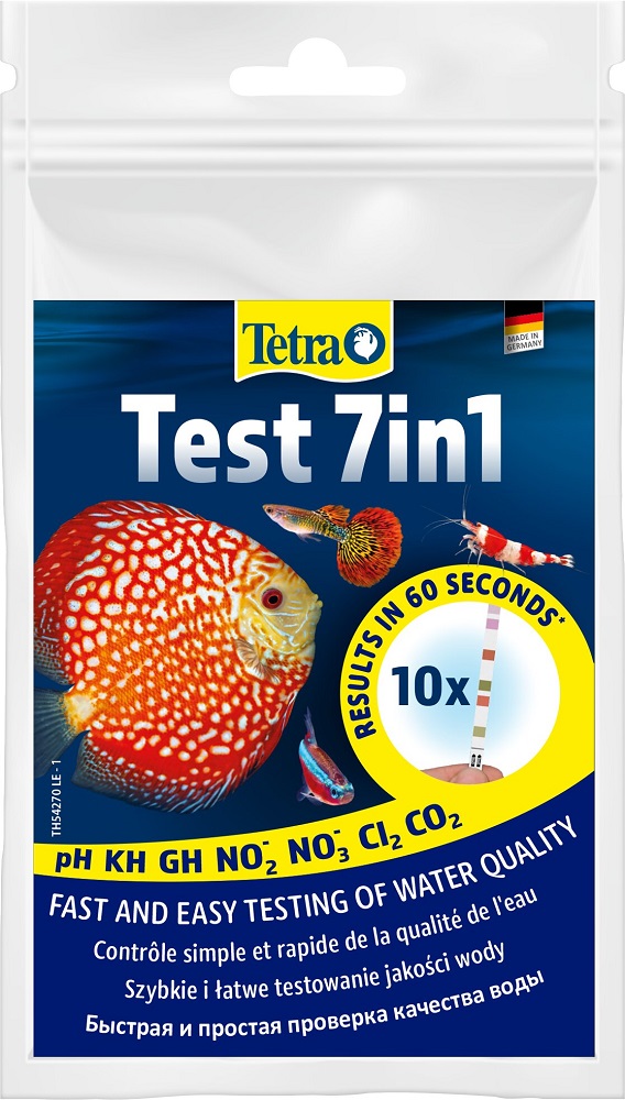 Тест Tetra 7 in1 pH/GH/kH/NO2/NO3/CL2/CO2 полоски для пресной воды 10шт Тест Tetra 7 in1 pH/GH/kH/NO2/NO3/CL2/CO2 полоски для пресной воды 10шт